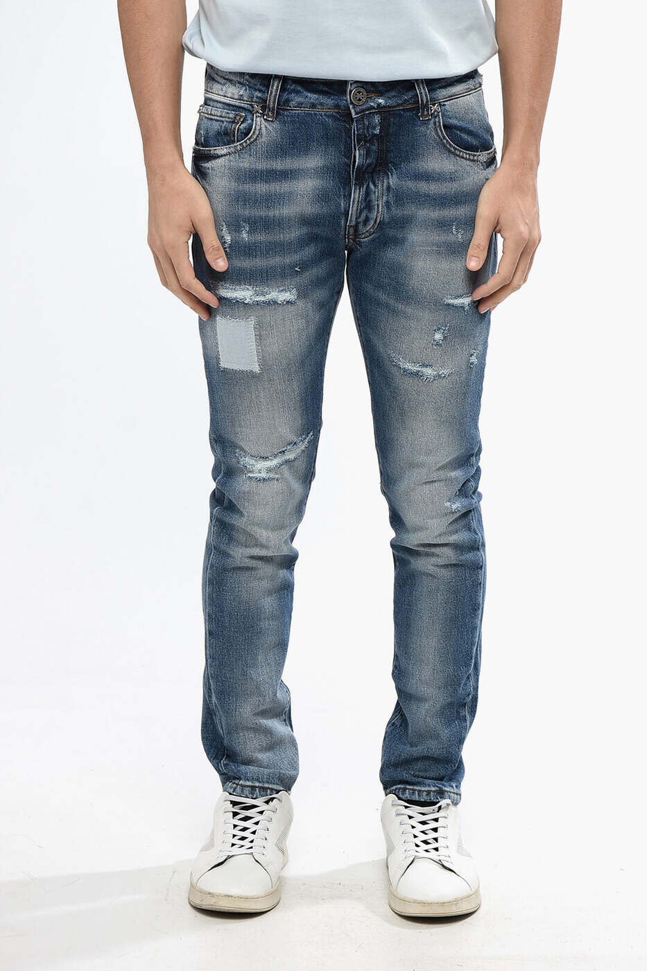 ジョンリッチモンド JOHN RICHMOND デニム メンズ ブルー Jeans UMP24239JE 関税 送料無料 dk｜BRANDSHOP「il Tesoro」