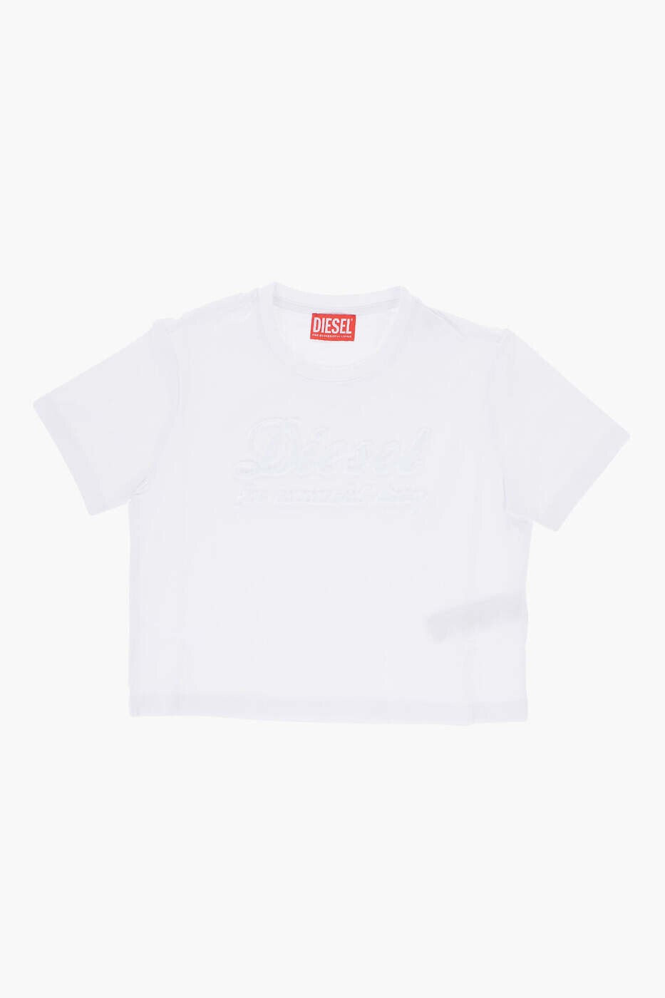 ディーゼル DIESEL ロング衣袂ティーシャツ ティーシャツ ガールズ 白いこと Long sleeve t-shirts J01455 KYAUD K100 関税 貨物輸送無料 dk