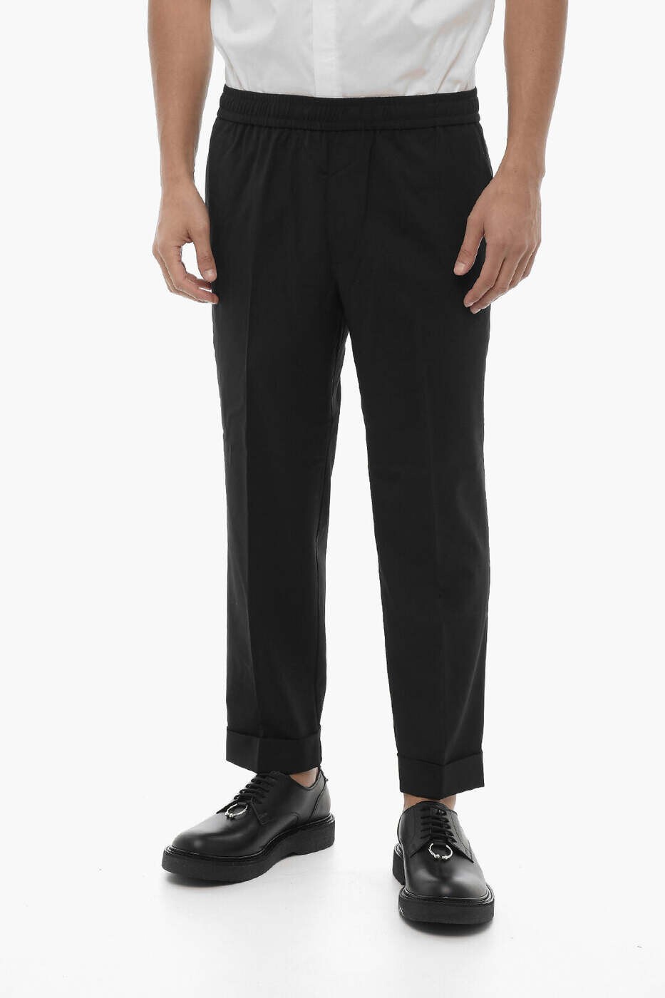 ニール バレット NEIL BARRETT ズボン パンツ メンズ ブラック Trousers MY30635L-Y000 001N 関税 送料無料 dk｜BRANDSHOP「il Tesoro」