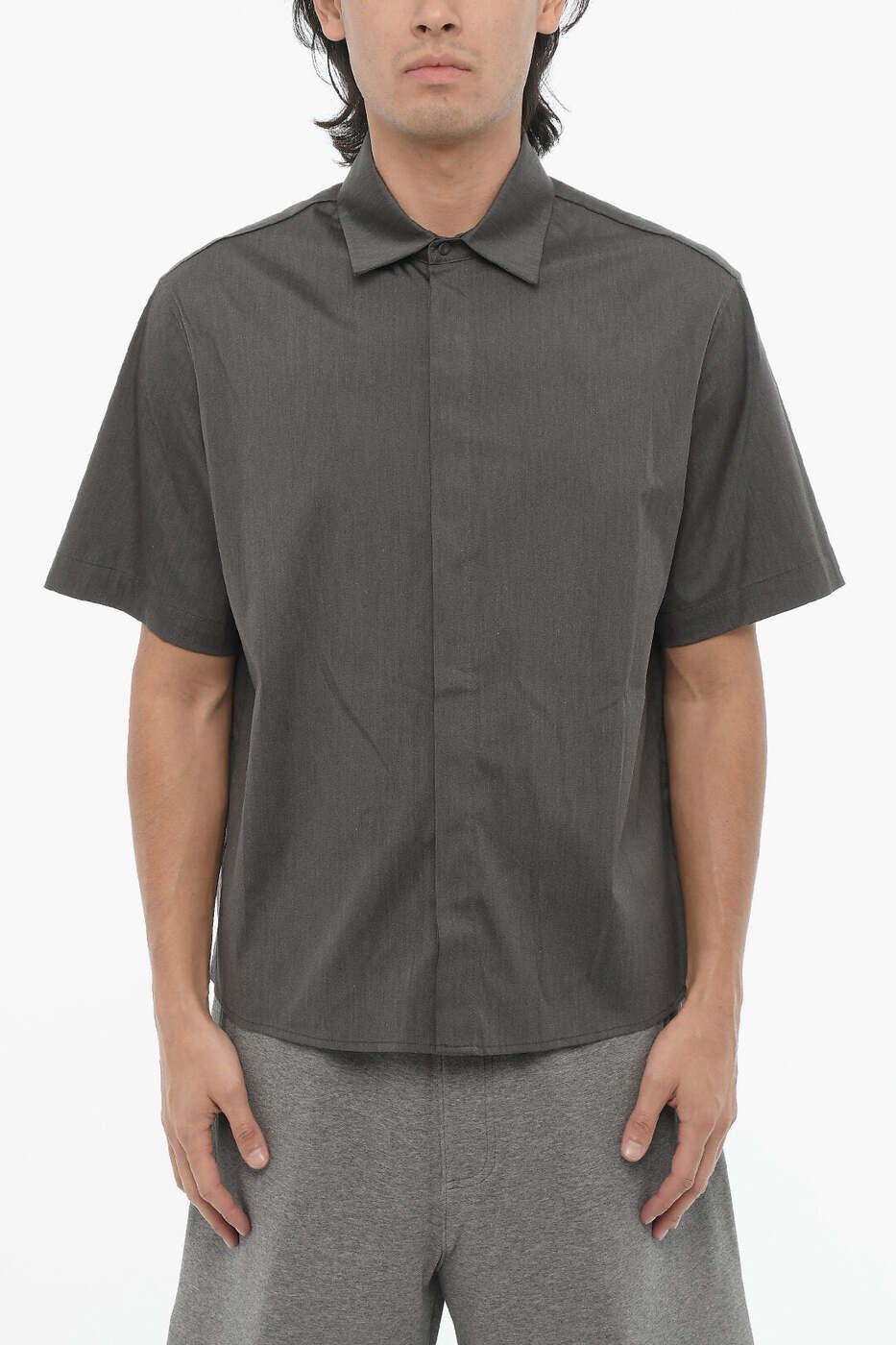 ニール バレット NEIL BARRETT シャツ メンズ グレー Shirts MY60215A-Y050 035N 関税 送料無料 dk|BRANDSHOP「il Tesoro」