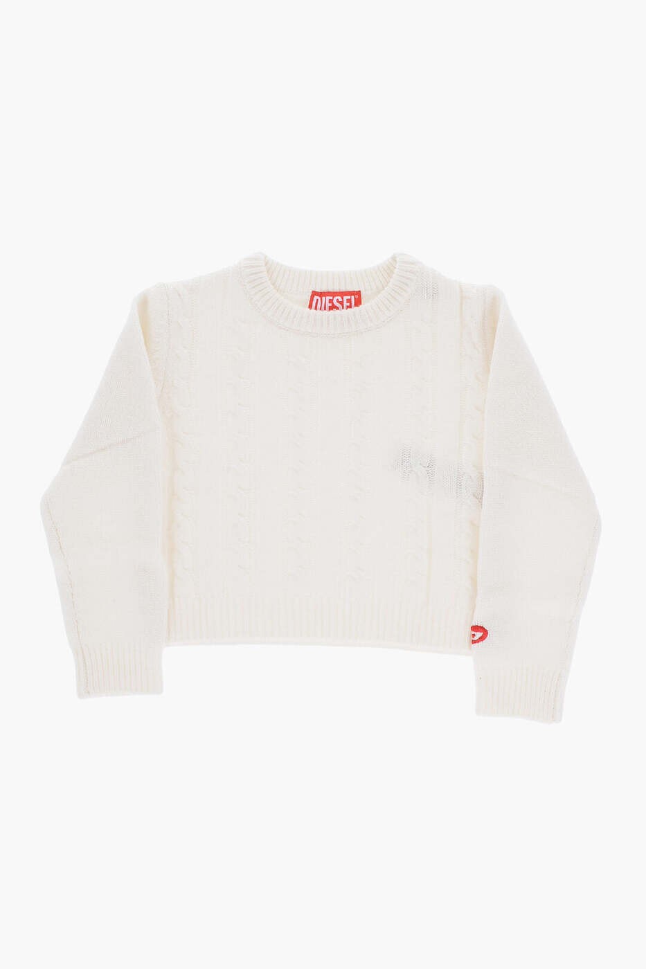 ディーゼル DIESEL クルーネックジャンパー 編み物御召しもの ガールズ 白いこと Crew neck jumpers J01554 KYAV8 K129 関税 貨物輸送無料 dk