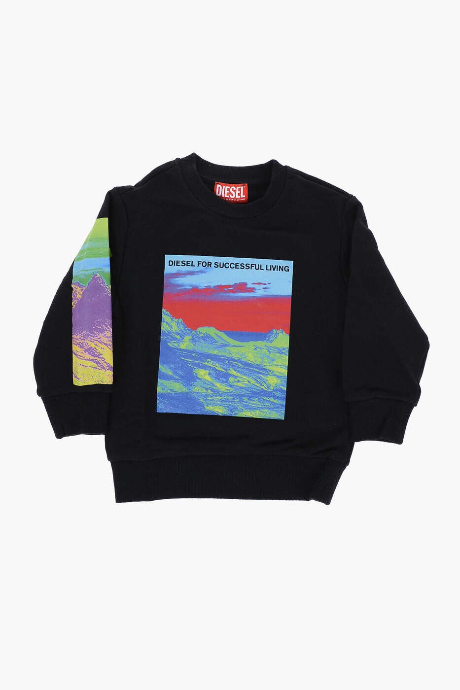 ディーゼル DIESEL クルーネックスウェットシャツ 調教師 ボーイズ 黒いこと Crew neck sweatshirts J01368 KYAQK K900 関税 貨物輸送無料 dk
