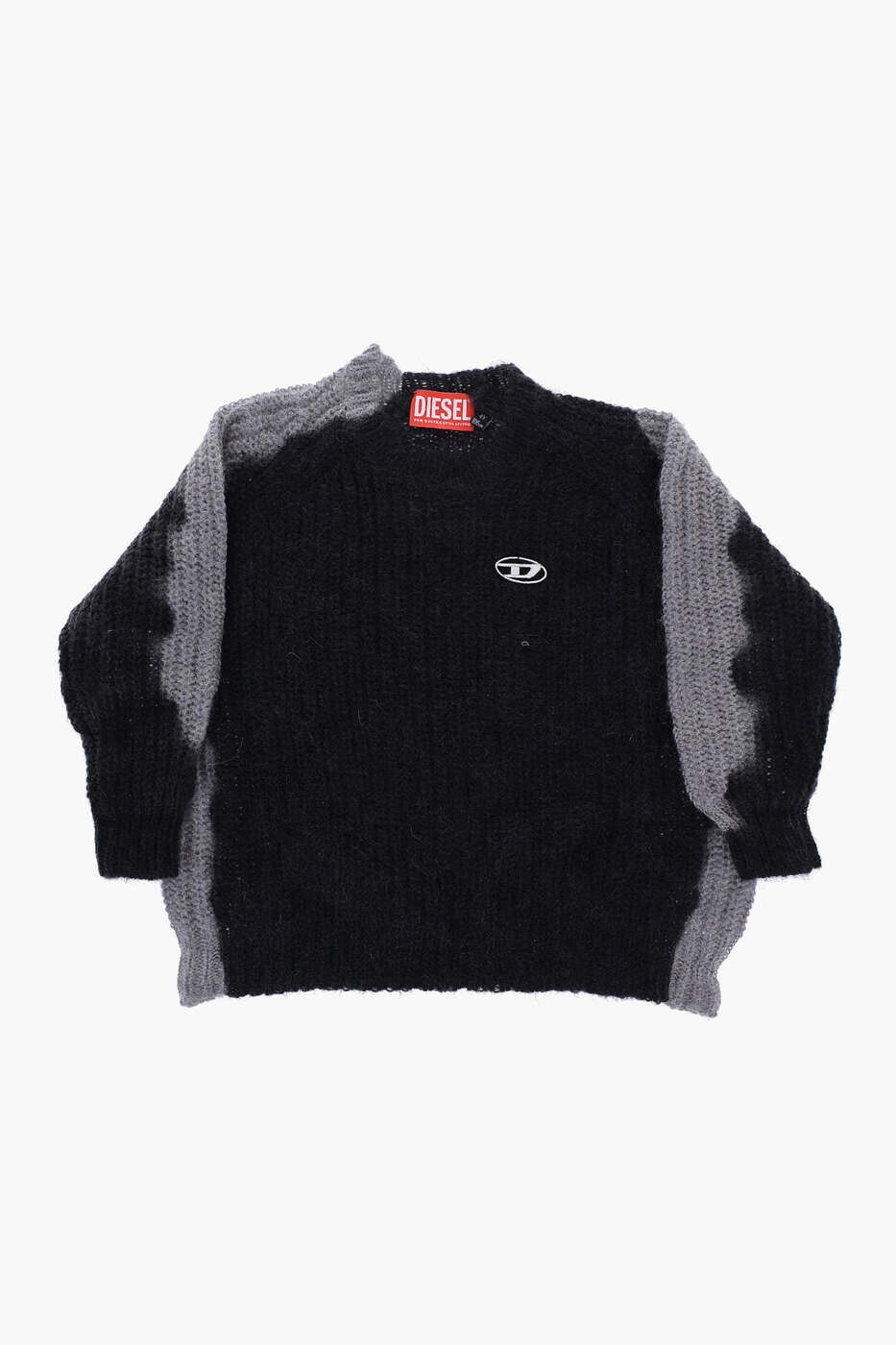 ディーゼル DIESEL クルーネックジャンパー 編み物御召しもの ボーイズ 黒いこと Crew neck jumpers J01520 KYAWD K900 関税 貨物輸送無料 dk