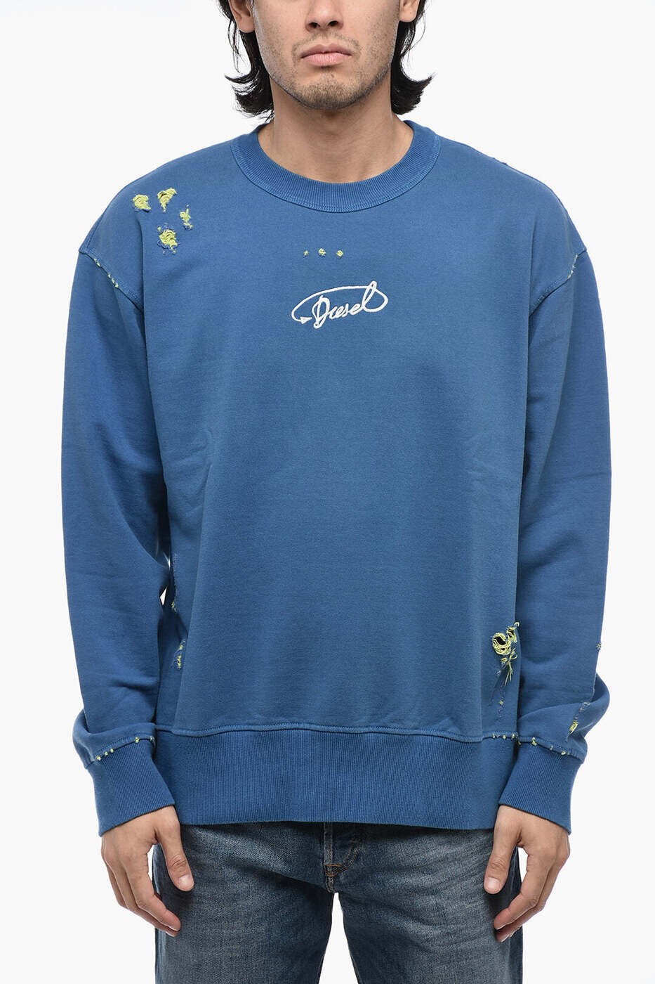ディーゼル DIESEL トレーナー 調教師 メンズ 青色 Sweatshirts A10464 0KHAQ 8EKA 関税 貨物輸送無料 dk