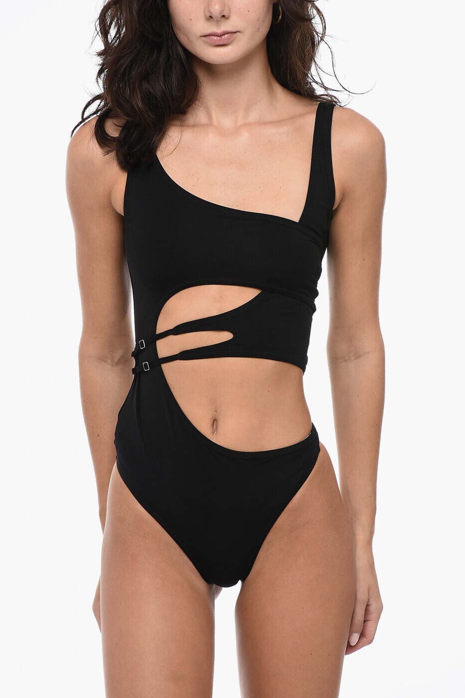 象牙色 OFF WHITE 海水着 スイムウェア レディース 黒いこと Swimwear OWFC014F23 JER001 1000 関税 貨物輸送無料 dk