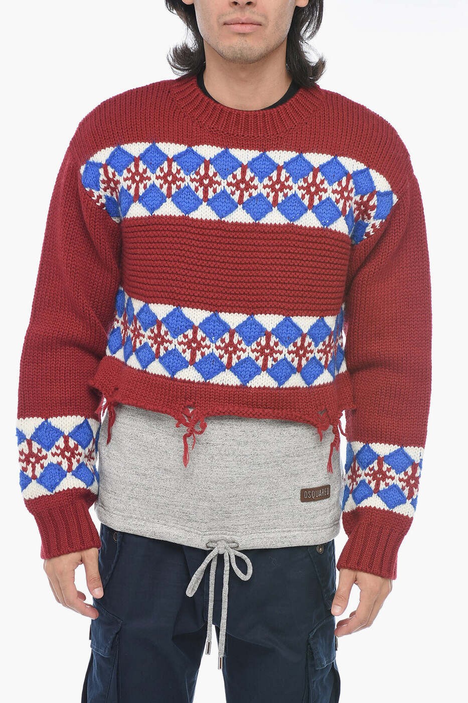 ディースクエアード DSQUARED2 セーター ニットウェア メンズ レッド Knitwear S71HA1224 S18308 961 関税 送料無料 dk｜BRANDSHOP「il Tesoro」
