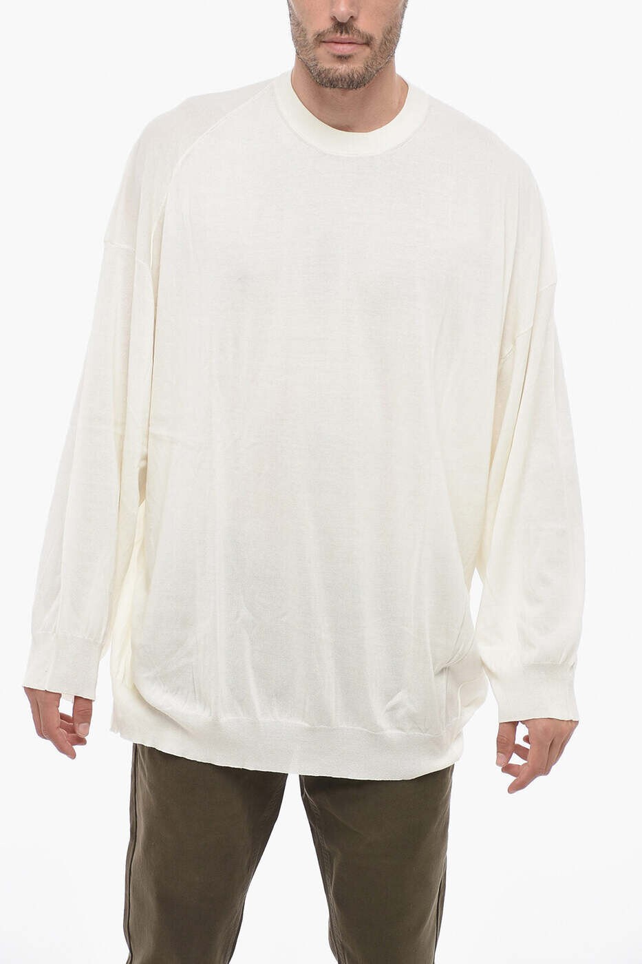 ヘドメイナー HED MAYNER セーター ニットウェア メンズ ホワイト Knitwear HM00K26CO WHITE 関税 送料無料 dk｜BRANDSHOP「il Tesoro」