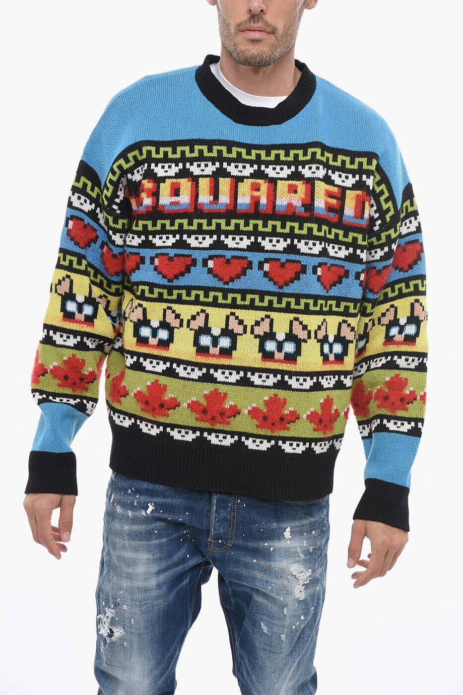 ディースクエアード DSQUARED2 セーター ニットウェア メンズ マルチカラー Knitwear S74HA1348 S18316 961 関税 送料無料 dk｜BRANDSHOP「il Tesoro」
