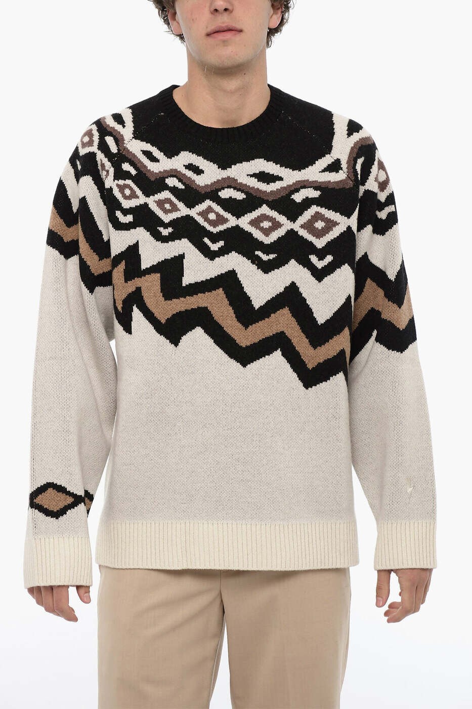 ニール バレット NEIL BARRETT セーター ニットウェア メンズ ベージュ Knitwear NBV7MA168A V610 220 関税 送料無料 dk