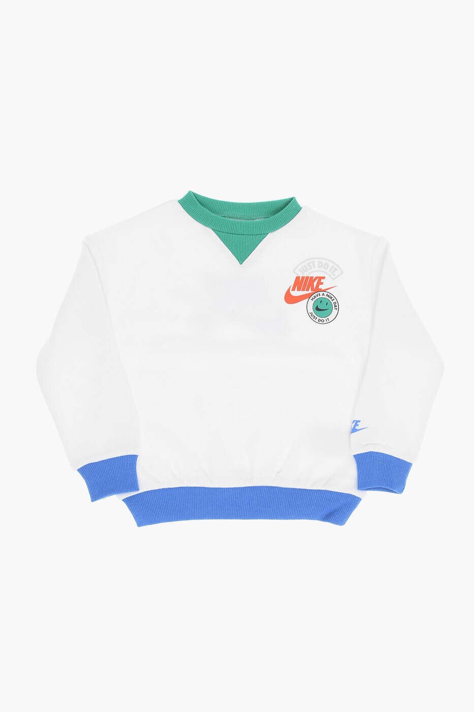 ナイキ NIKE KIDS クルーネックスウェットシャツ 調教師 ボーイズ 白いこと Crew neck sweatshirts 86L690-001 関税 貨物輸送無料 dk