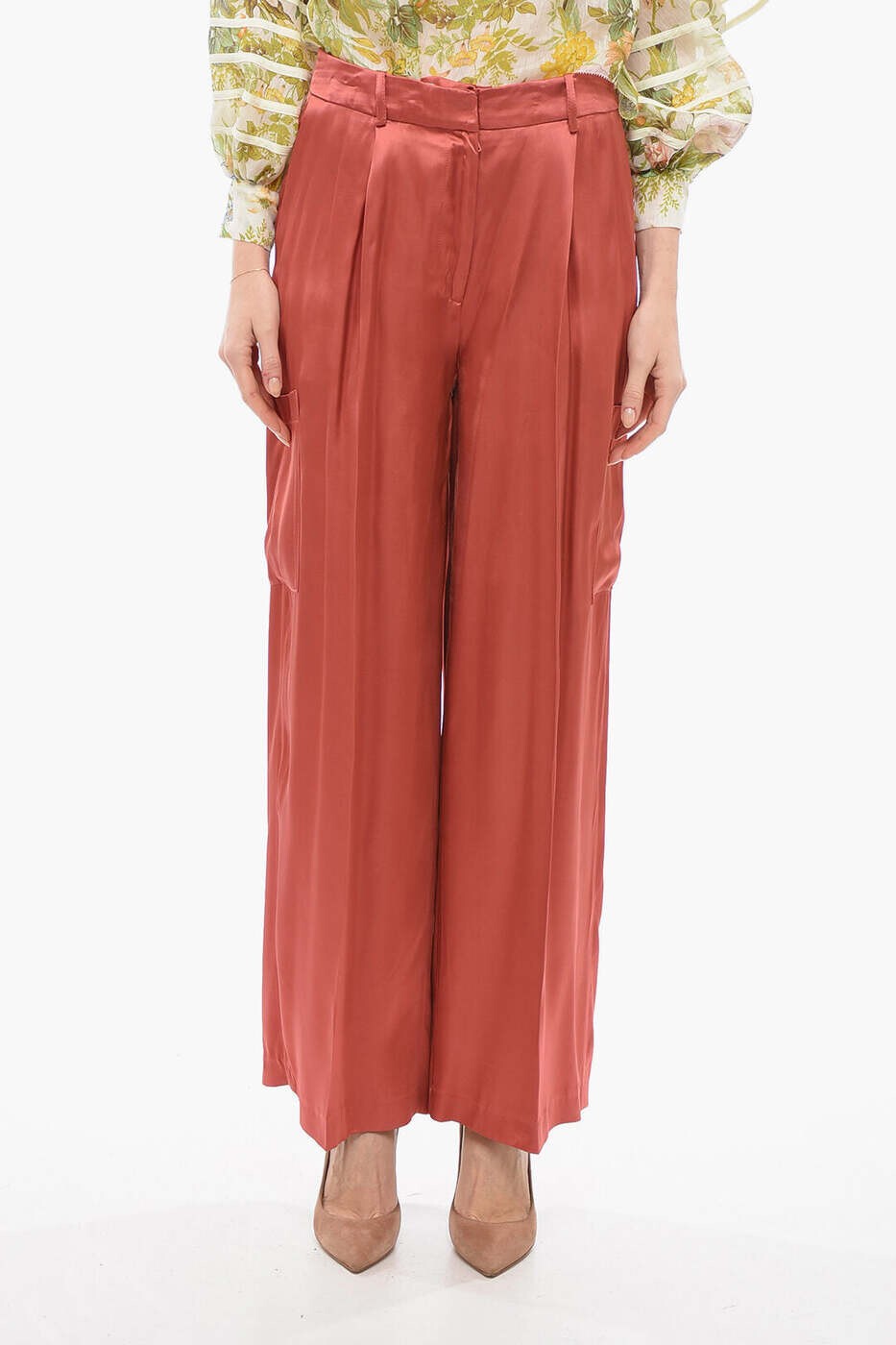 ルルスタジオ LOULOU STUDIO ズボン パンツ レディース レッド Trousers CARMELVI CH 関税 送料無料 dk｜BRANDSHOP「il Tesoro」
