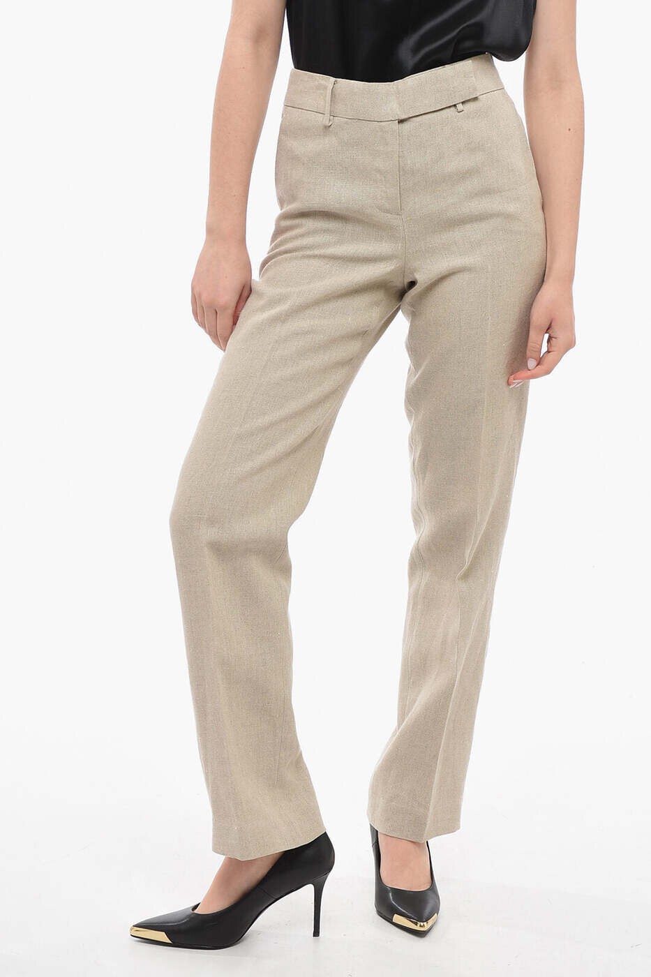 マイケル教科課程 MICHAEL KORS ズボン ズボン下 レディース ベージュ Trousers MS23015 関税 貨物輸送無料 dk