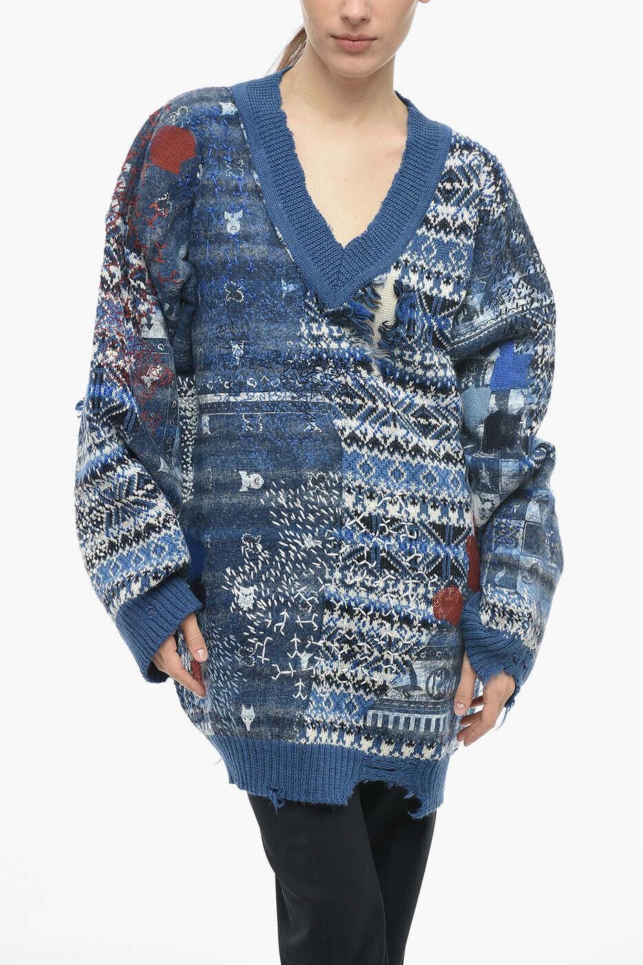 メゾン マルジェラ MAISON MARGIELA セーター ニットウェア レディース ブルー Knitwear S31GP0095 S17906 001J 関税 送料無料 dk｜BRANDSHOP「il Tesoro」