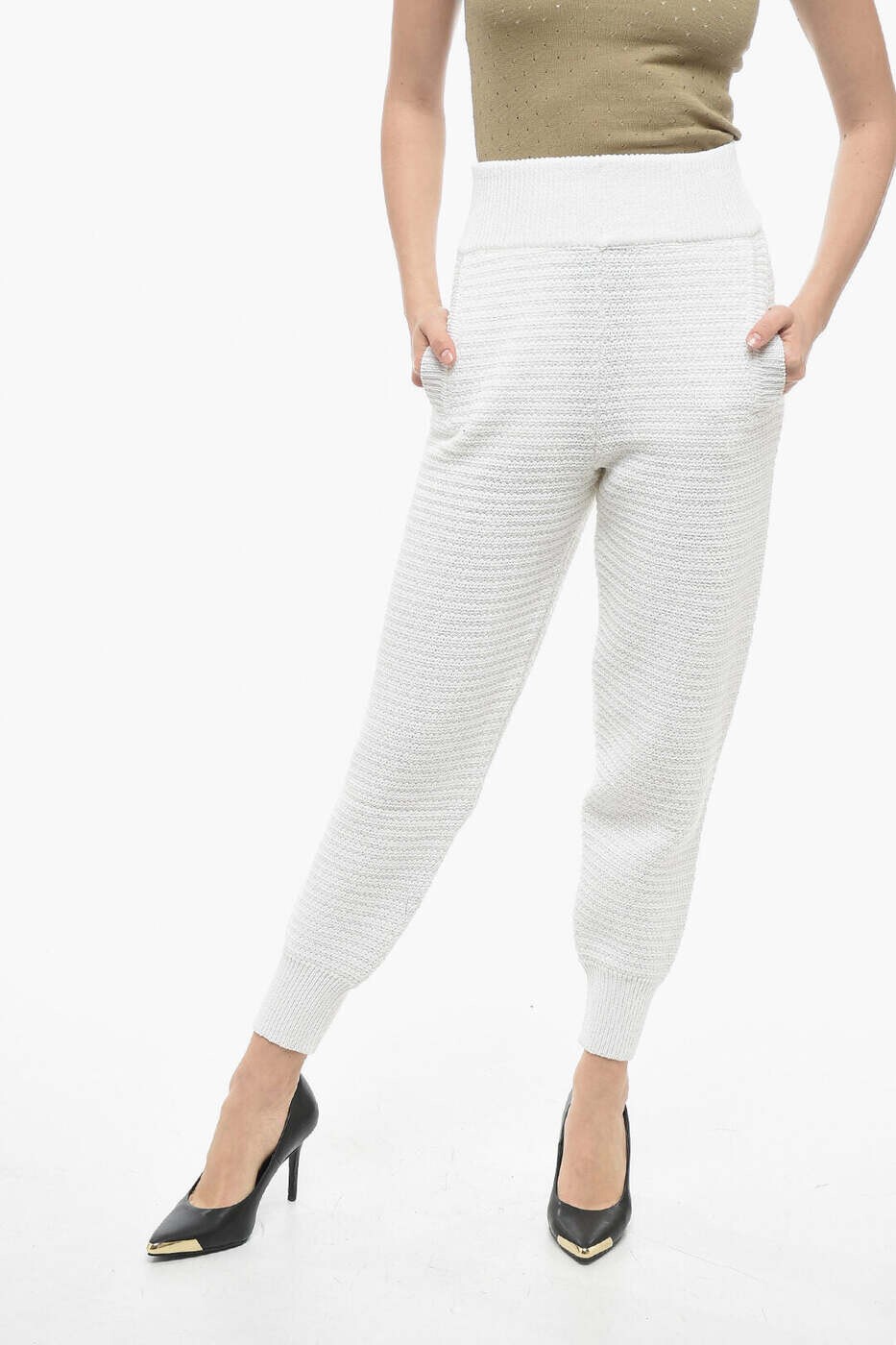 ART ESSAY ズボン パンツ レディース ホワイト Trousers AMYP500CO 110 関税 送料無料 dk｜BRANDSHOP「il Tesoro」