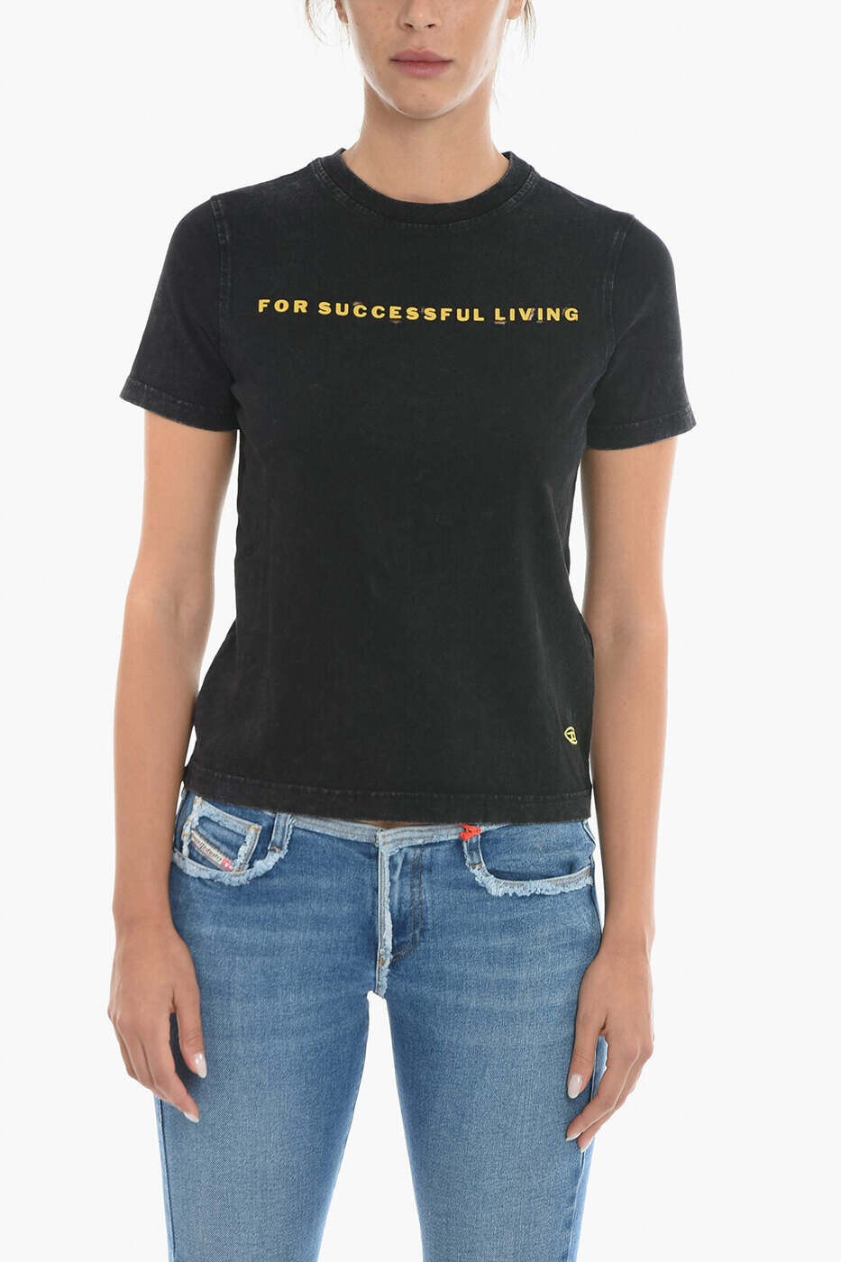 ディーゼル DIESEL スポーツシャツ プルオーバー レディース 黒いこと T-shirts and polo shirts A06776 0DGAF 900 関税 貨物輸送無料 dk