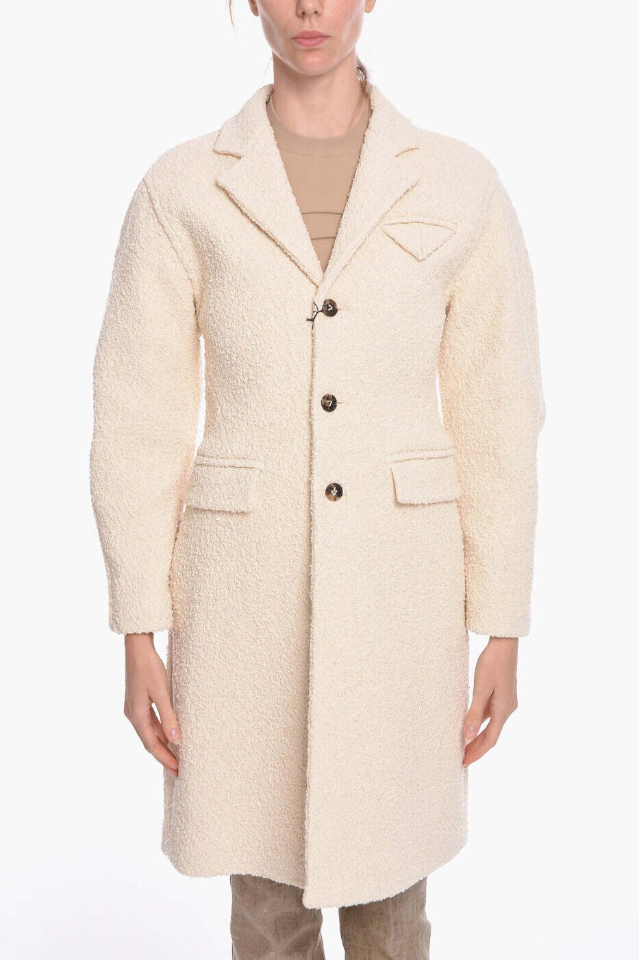 ボッテガ ヴェネタ BOTTEGA VENETA トレンチコート 厚地の外套 レディース 白いこと Coats and trench coats 653037V0CL09206 関税 貨物輸送無料 dk コート・ジャケット-レディースファッション