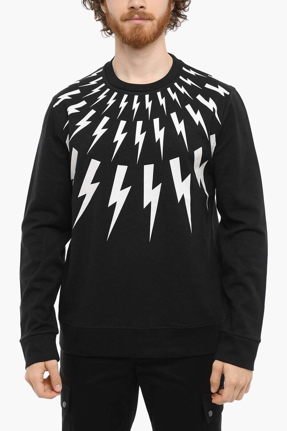 ニール バレット NEIL BARRETT スウェットシャツ トレーナー メンズ ブラック Sweatshirts BJS452S R559S 524 関税 送料無料 dk｜BRANDSHOP「il Tesoro」
