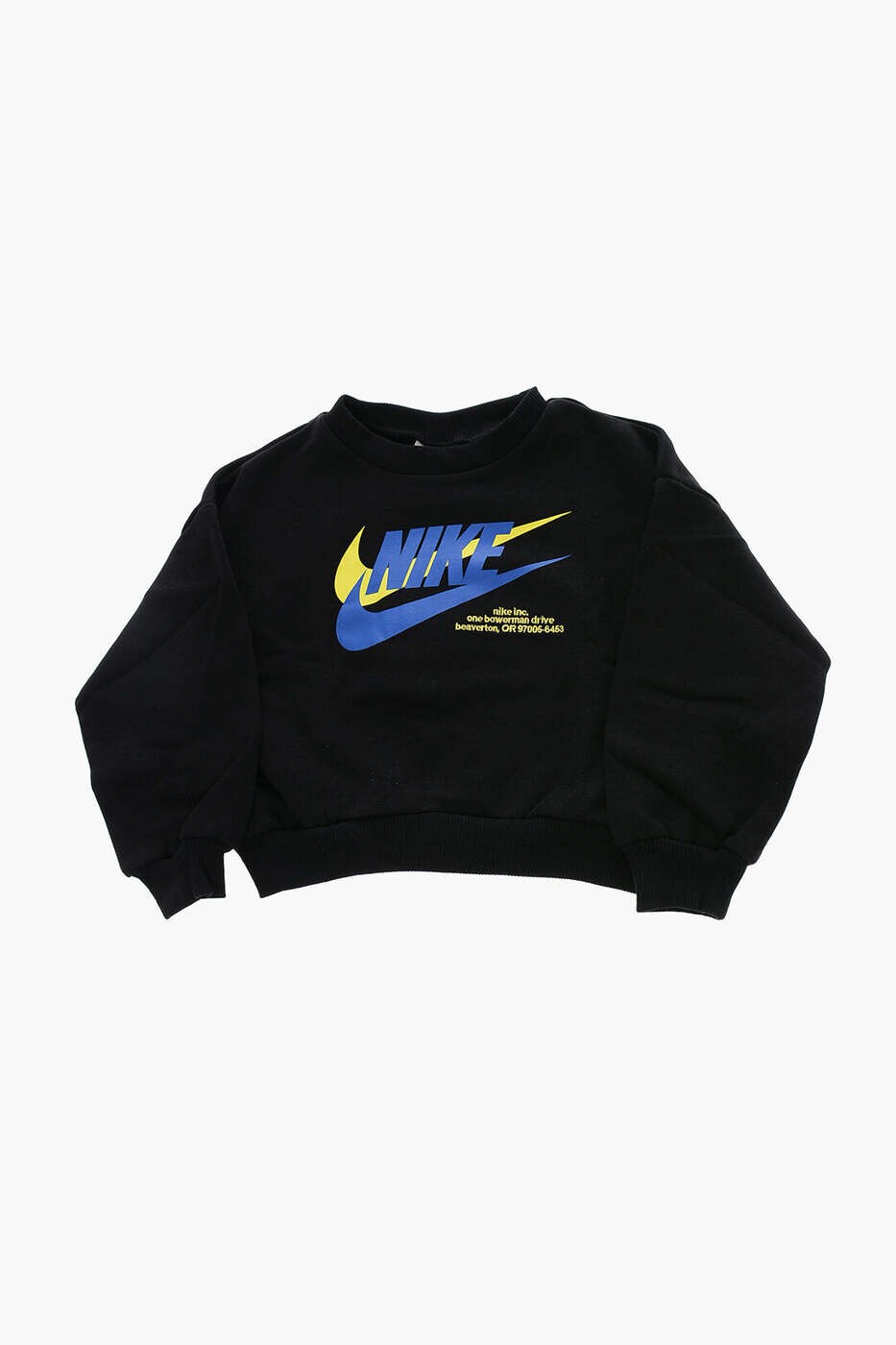 ナイキ NIKE KIDS クルーネックスウェットシャツ 調教師 ボーイズ 黒いこと Crew neck sweatshirts 86K434-023 関税 貨物輸送無料 dk