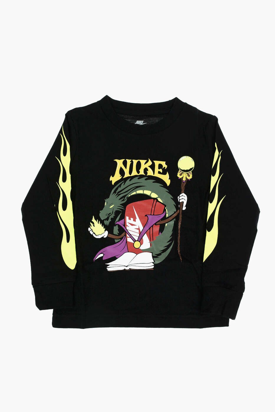 ナイキ NIKE KIDS ロング衣袂ティーシャツ ティーシャツ ボーイズ 黒いこと Long sleeve t-shirts 86K092-023 関税 貨物輸送無料 dk