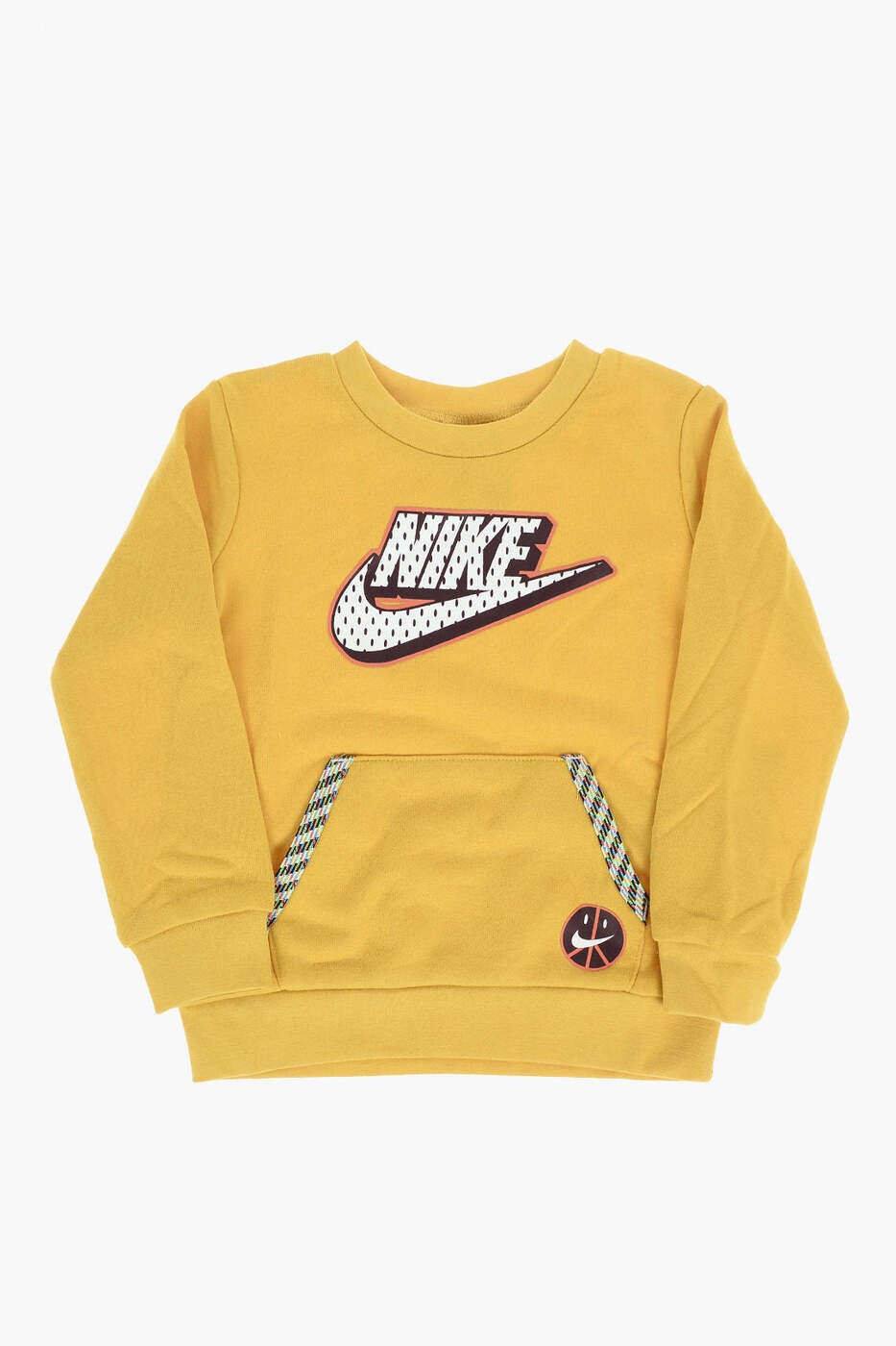 ナイキ NIKE KIDS クルーネックスウェットシャツ 調教師 ボーイズ 黄色 Crew neck sweatshirts 86J842-Y3E 関税 貨物輸送無料 dk
