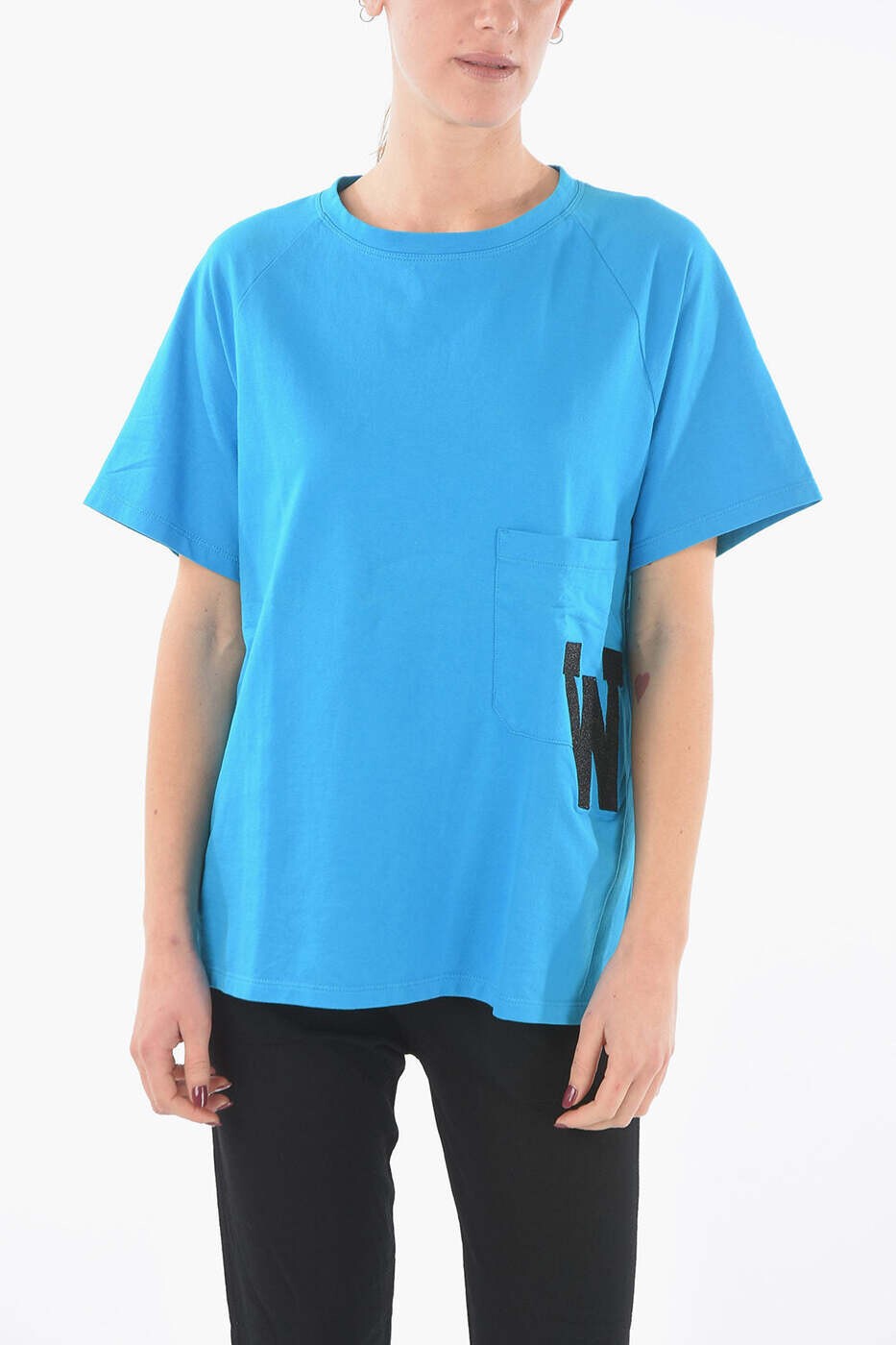 羊毛分限者 WOOLRICH スポーツシャツ プルオーバー レディース 青色 T-shirts and polo shirts COWRFEL0022UT1783 316 関税 貨物輸送無料 dk
