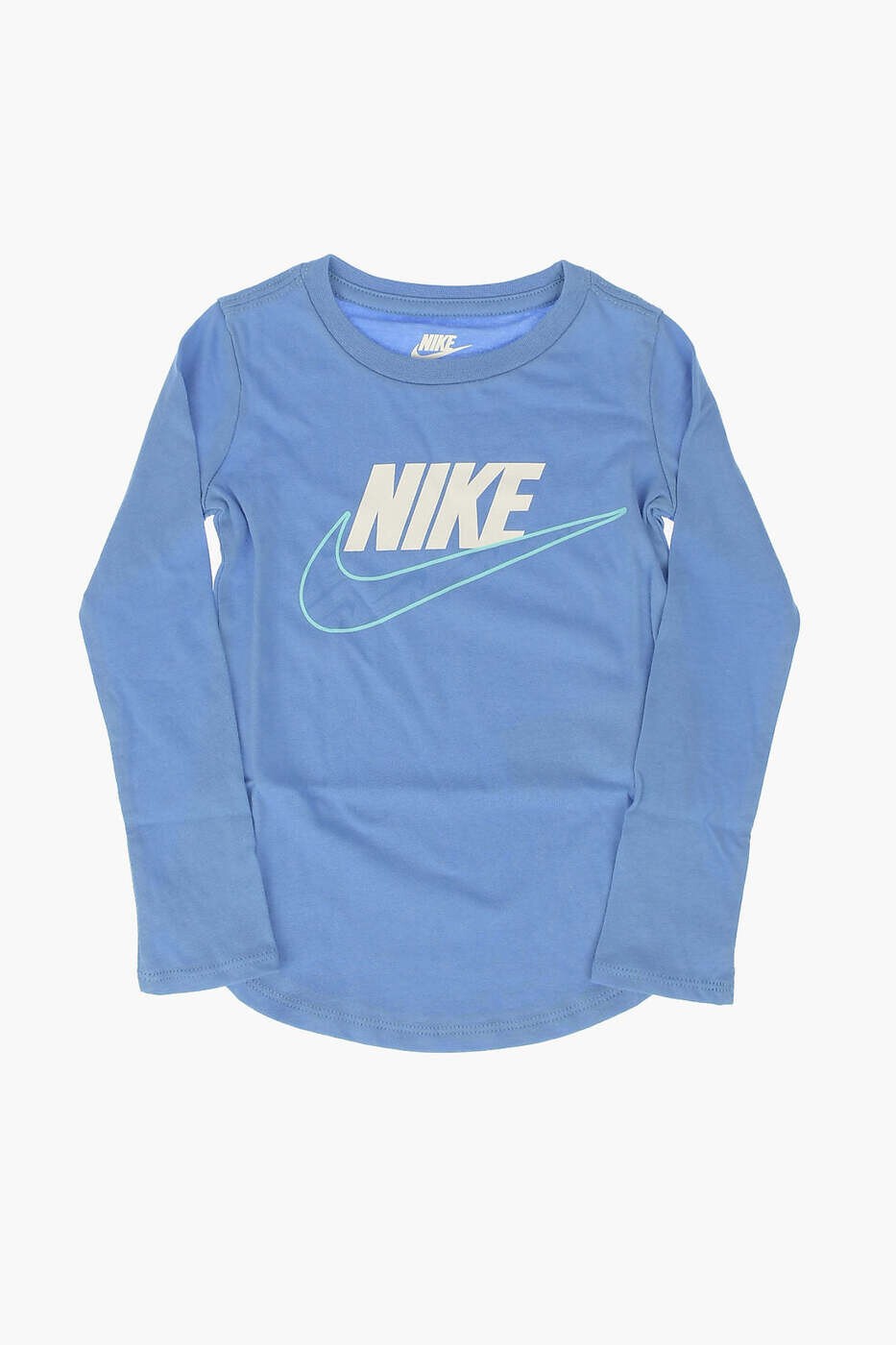 ナイキ NIKE KIDS ロング捩りプルオーバー プルオーバー ガールズ 青色 Long sleeve t-shirts 36I346-U2R 関税 貨物輸送無料 dk