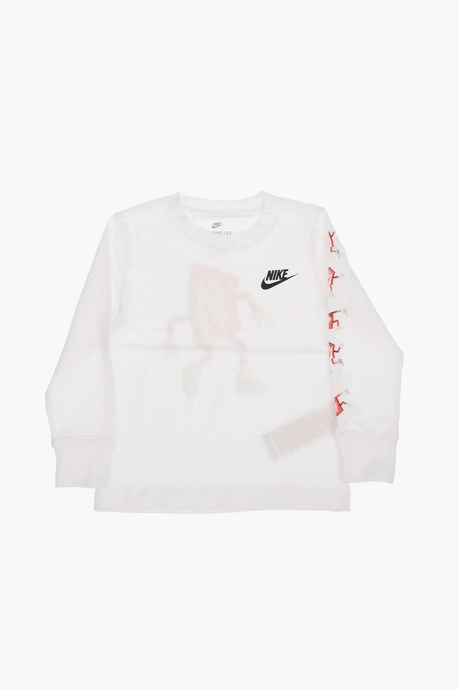 ナイキ NIKE KIDS ロング捩りプルオーバー プルオーバー ボーイズ 白いこと Long sleeve t-shirts 86J153-001 関税 貨物輸送無料 dk