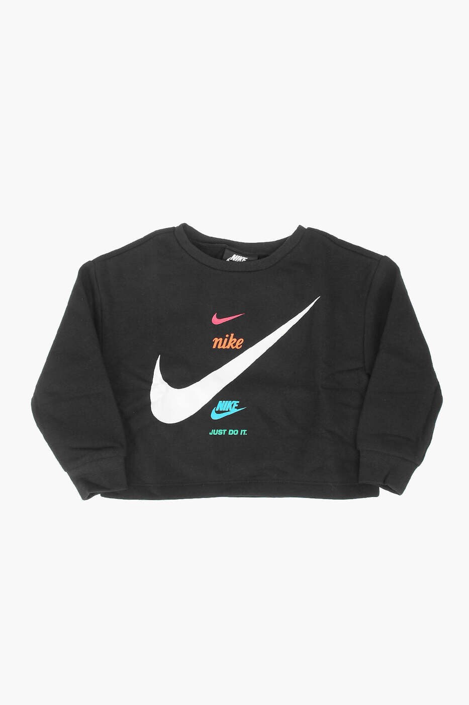 ナイキ NIKE KIDS クルーネックスウェットシャツ 調教師 ガールズ 黒いこと Crew neck sweatshirts 36I330-023 関税 貨物輸送無料 dk