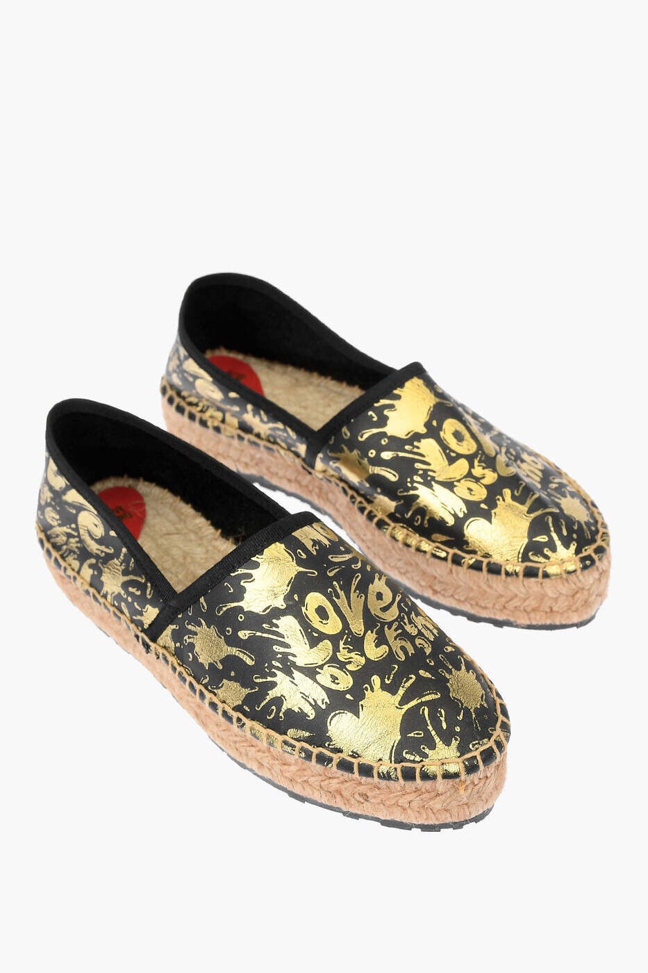 モスキーノ MOSCHINO 坦々たるシューズ 坦々たるシューズ レディース 黒いこと Flat Shoes JA10483G0CJF000A 関税 貨物輸送無料 dk