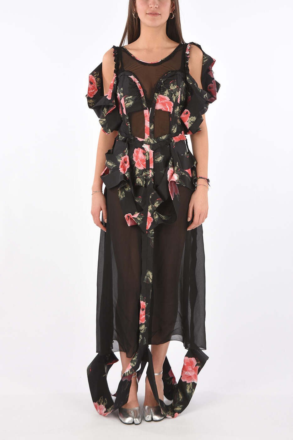 住み家 マルジェラ MAISON MARGIELA 衣裳 御召しもの レディース マルチ色つや Dresses S29CT0712 S48880 001S 関税 貨物輸送無料 dk