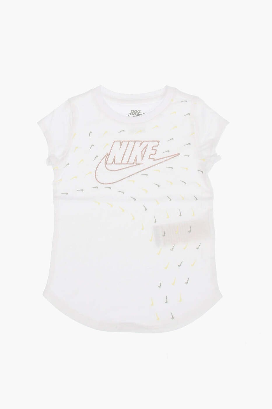 ナイキ NIKE KIDS ロング捩りプルオーバー プルオーバー ガールズ 白いこと Long sleeve t-shirts 36J070-001 関税 貨物輸送無料 dk