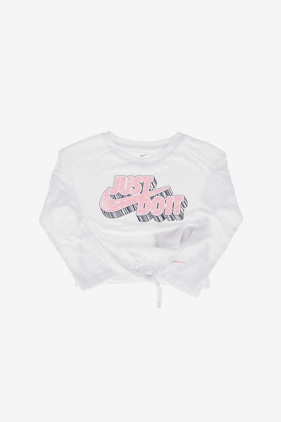 ナイキ NIKE KIDS ロング衣袂ティーシャツ ティーシャツ ガールズ 白いこと Long sleeve t-shirts 36G913 001 関税 貨物輸送無料 dk