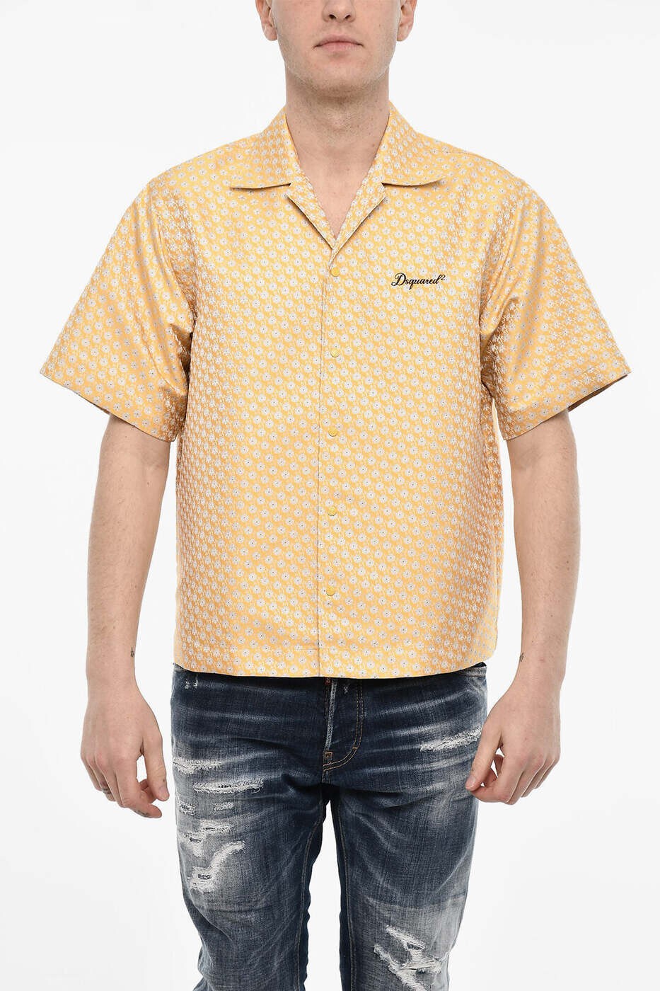 ディースクエアード DSQUARED2 シャツ メンズ イエロー Shirts S71DM0705 D35017 001F 関税 送料無料 dk｜BRANDSHOP「il Tesoro」 52,800円