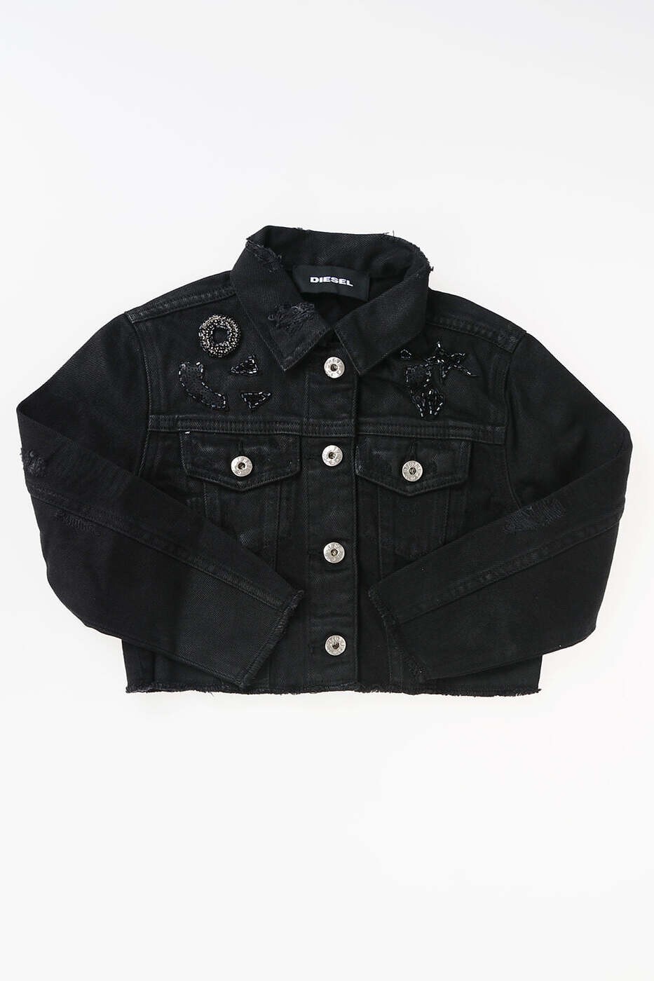 ディーゼル DIESEL バイカージャケット 上衣 ガールズ 黒いこと Biker jackets 00J420 0KARE K02 関税 貨物輸送無料 dk