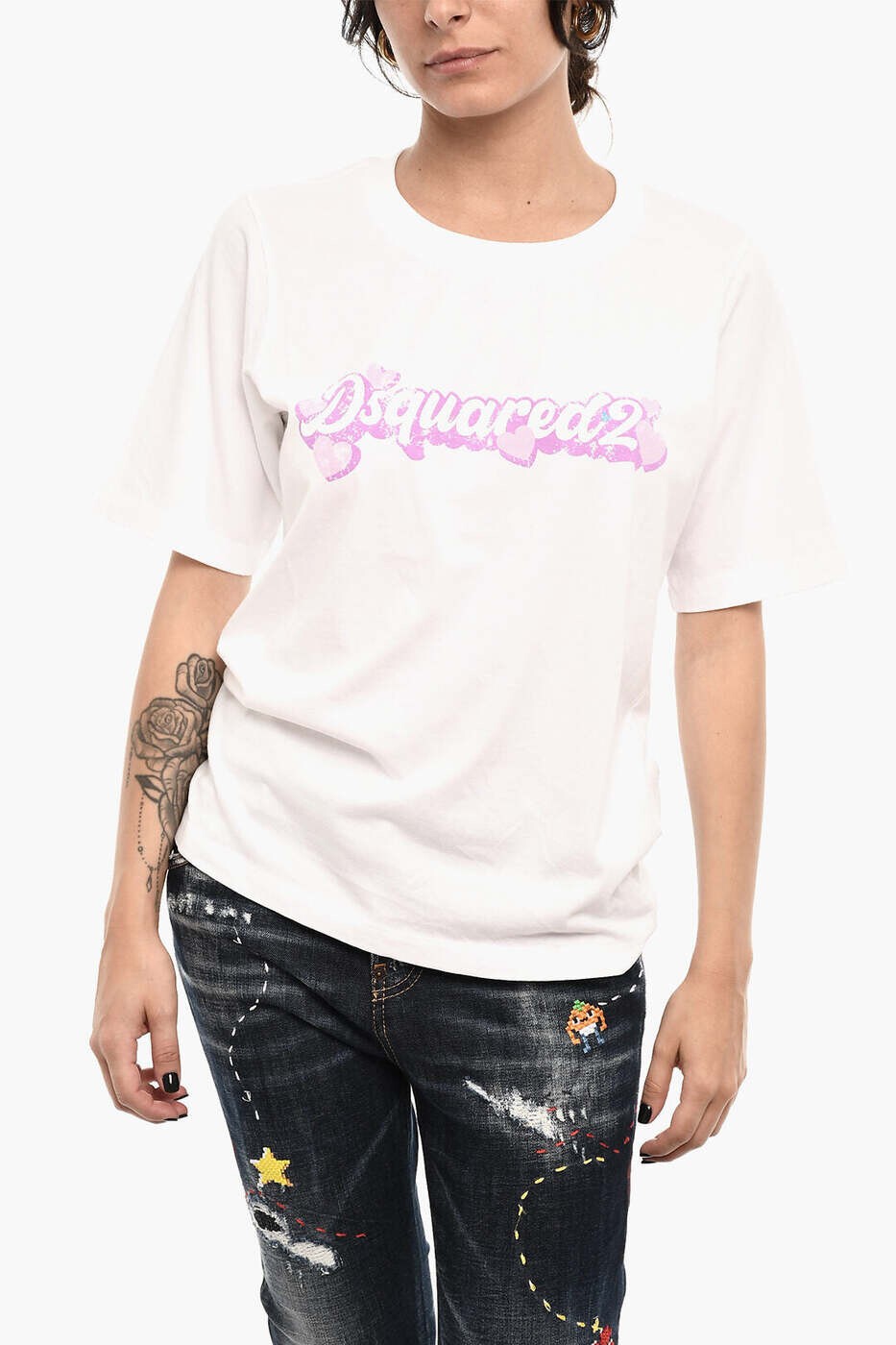 ディースクエアード DSQUARED2 スポーツシャツ プルオーバー レディース 白いこと T-shirts and polo shirts S72GD0519 S24668 100 関税 貨物輸送無料 dk