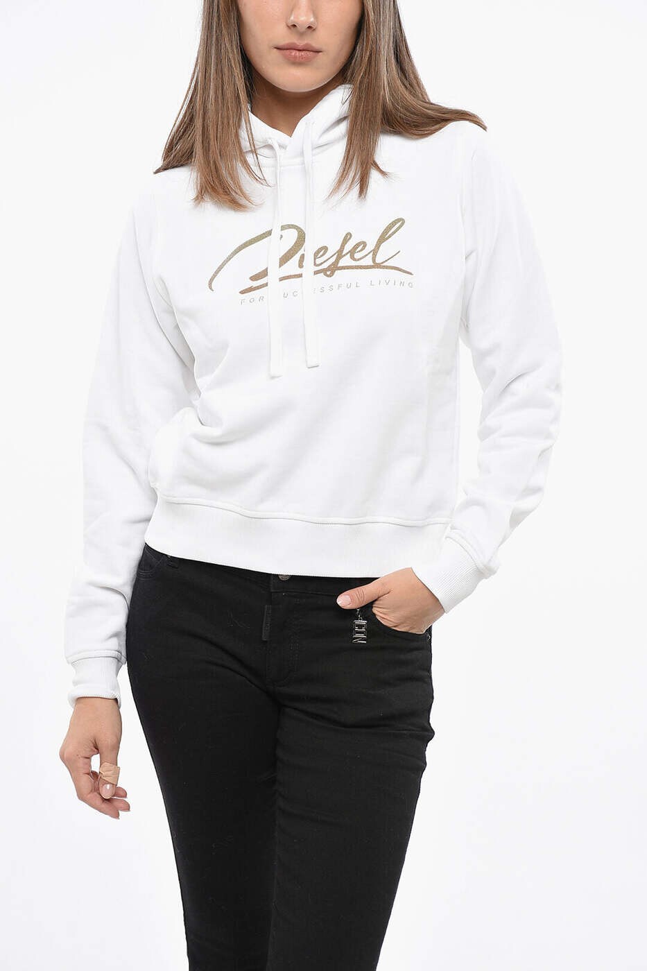 ディーゼル DIESEL 調教師 レディース 白いこと Sweatshirts A17209 RIAJH 100 関税 貨物輸送無料 dk