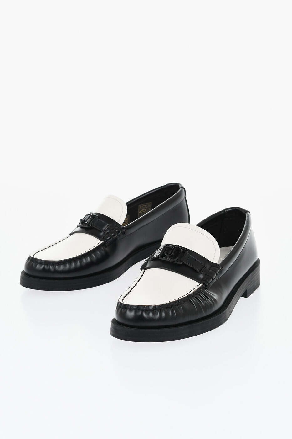 ジミーチュウ JIMMY CHOO 置き目毛皮 レディース 黒いこと Loafers ADDIE JC XXF BLACK LATTE 関税 貨物輸送無料 dk