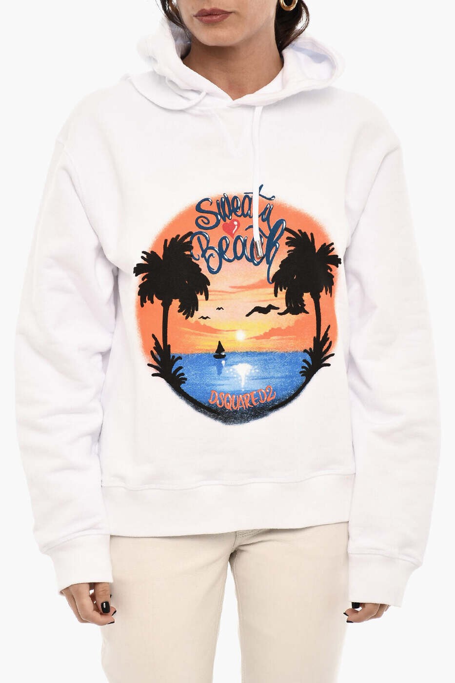 ディースクエアード DSQUARED2 調教師 レディース 白いこと Sweatshirts S72GU0450 S25551 100 関税 貨物輸送無料 dk