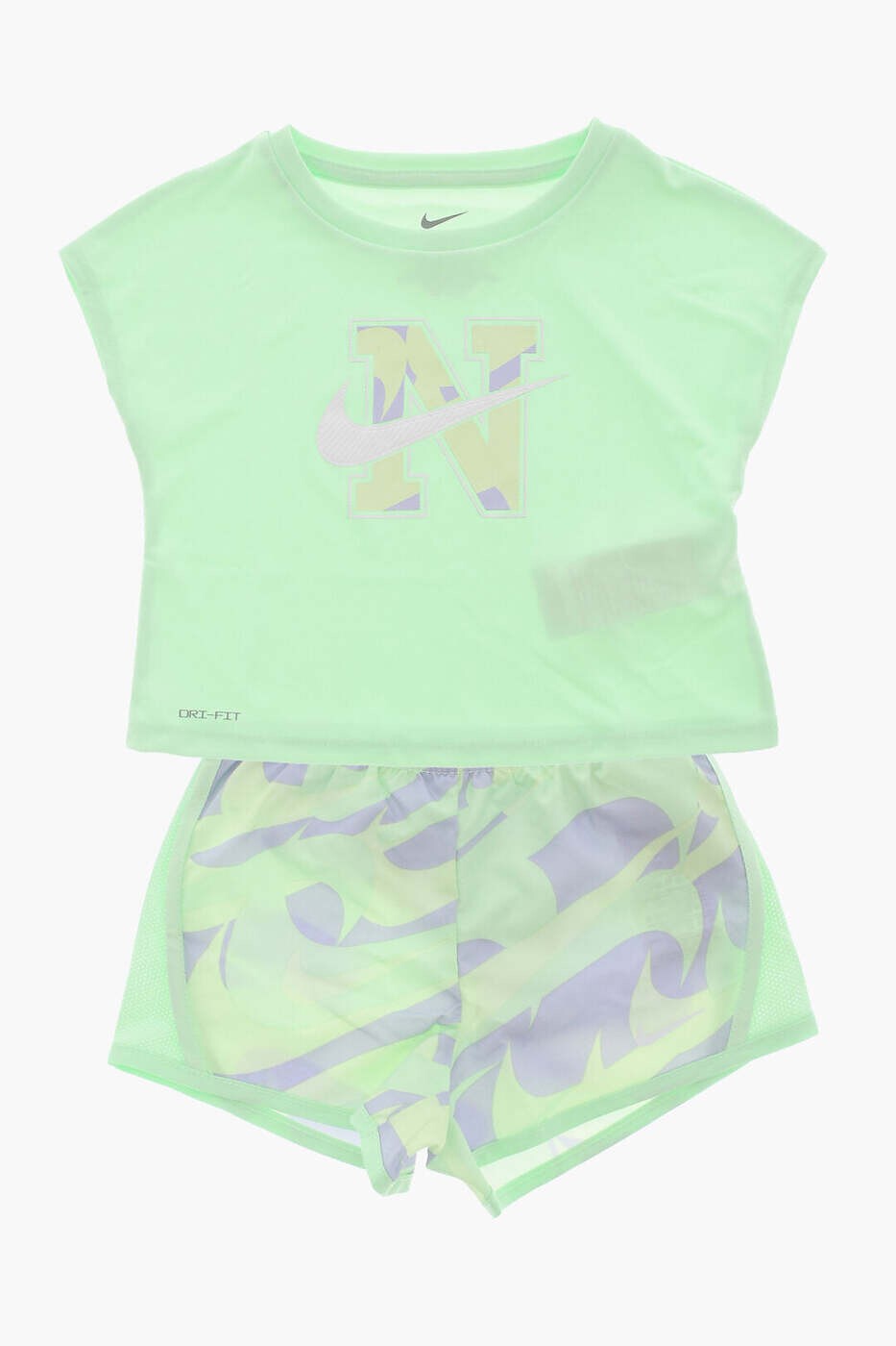 ナイキ NIKE KIDS ロング衣袂ティーシャツ ティーシャツ ガールズ 緑であること Long sleeve t-shirts 36M008-P63 関税 貨物輸送無料 dk