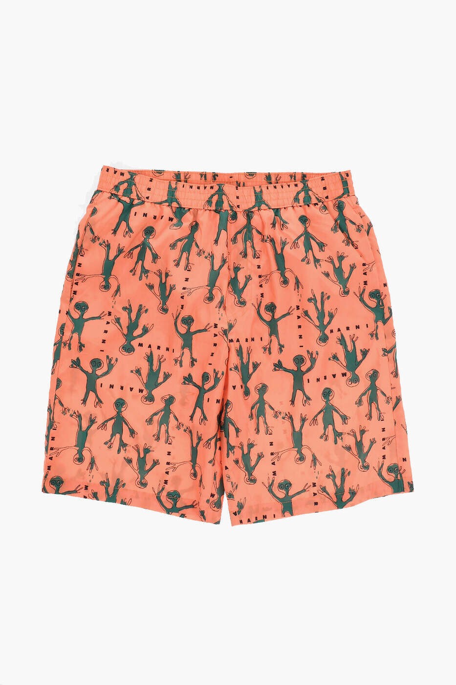 マルニ MARNI 塩水ズボン下 スイムウェア ボーイズ オレンジ色 Swim shorts M01086 M00S2 0M429 関税 貨物輸送無料 dk