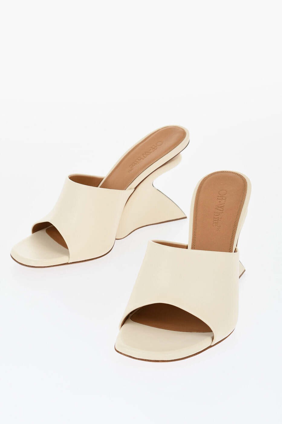 象牙色 OFF WHITE ハイヒール パンプス レディース ベージュ High heels OWIJ042S24LEA0010303 関税 貨物輸送無料 dk