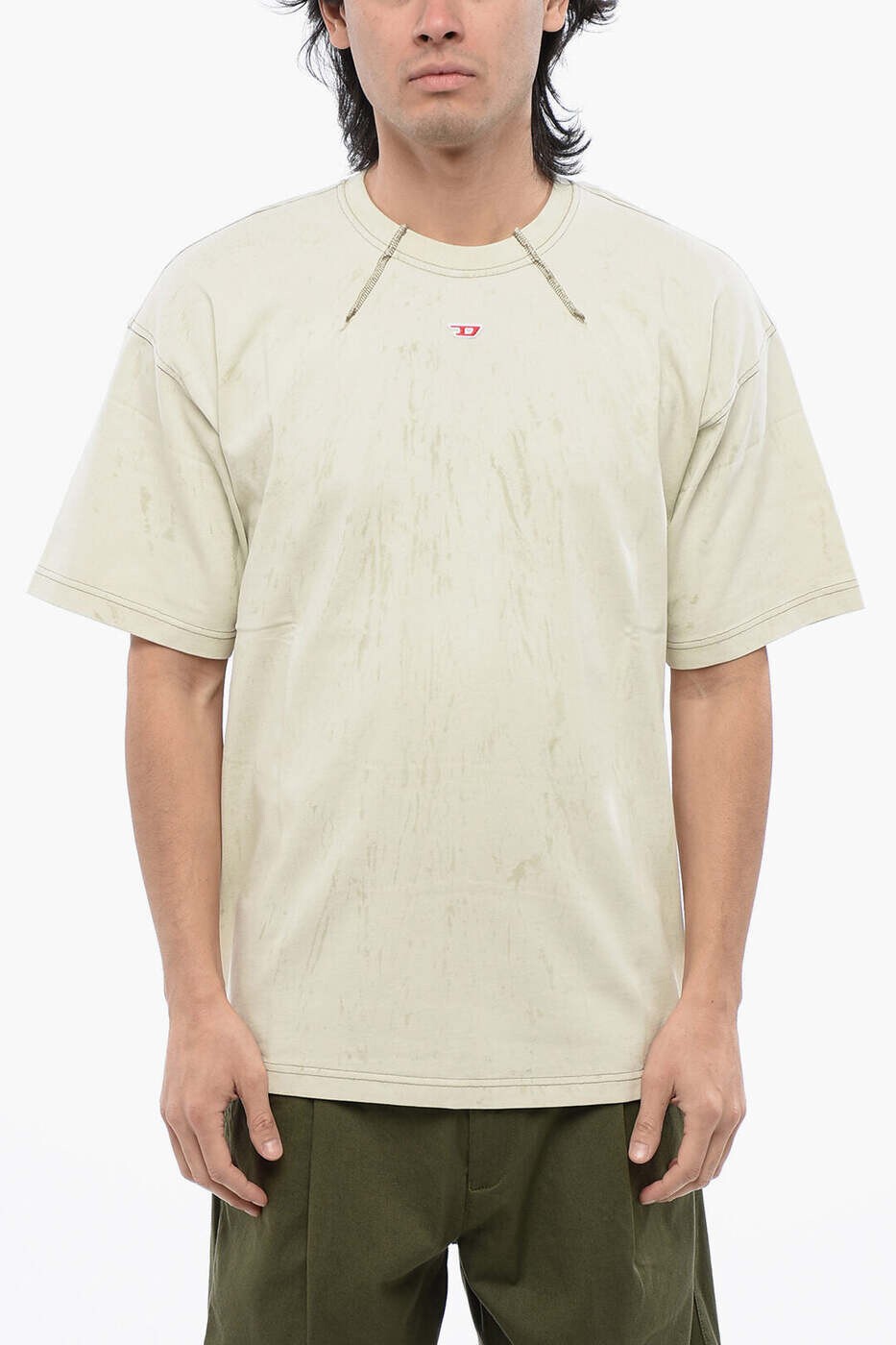 ディーゼル DIESEL プルオーバー メンズ ベージュ T-shirts A12364 0WGAS 141A 関税 貨物輸送無料 dk