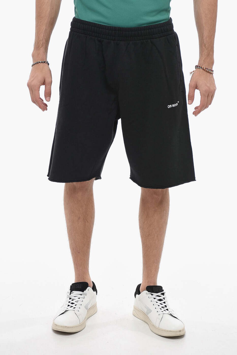 オフホワイト OFF WHITE ショーツ メンズ ブラック Shorts OMCI006C99FLE0051001 関税 送料無料 dk