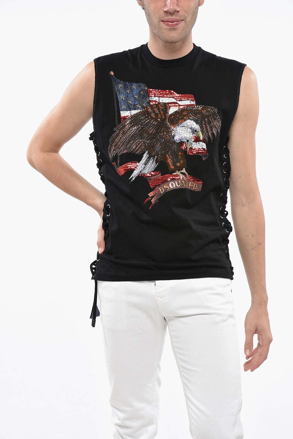 ディースクエアード DSQUARED2 ティーシャツ トップス メンズ 黒いこと T-shirts and tops S71GD1338S23009900 関税 貨物輸送無料 dk
