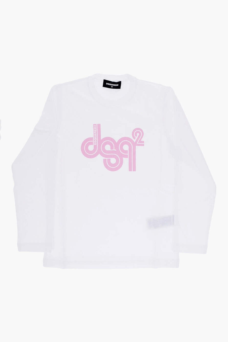 ディースクエアード DSQUARED2 ロング衣袂ティーシャツ ティーシャツ ガールズ 白いこと Long sleeve t-shirts DQ1959 D00MM DQ100 関税 貨物輸送無料 dk