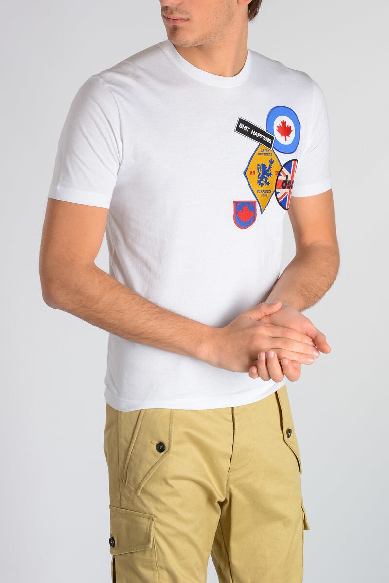 ディースクエアード DSQUARED2 ティーシャツ メンズ 白いこと T-shirts S71GD0488 S22427 100 関税 貨物輸送無料 dk