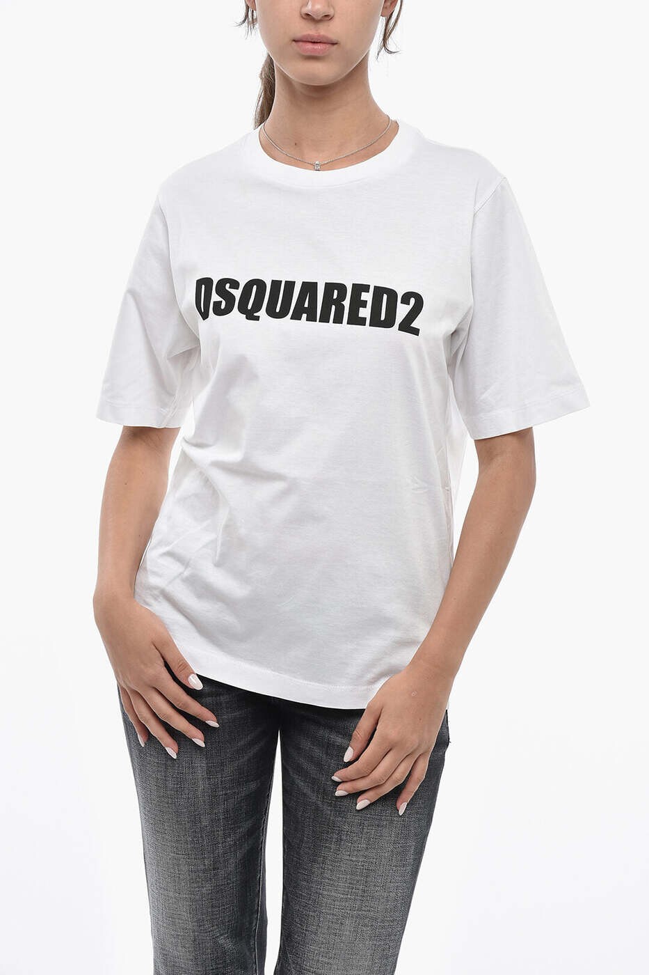 ディースクエアード DSQUARED2 ポロシャツ Tシャツ レディース ホワイト T-shirts and polo shirts S72GD0472S23009100 関税 送料無料 dk｜BRANDSHOP「il Tesoro」