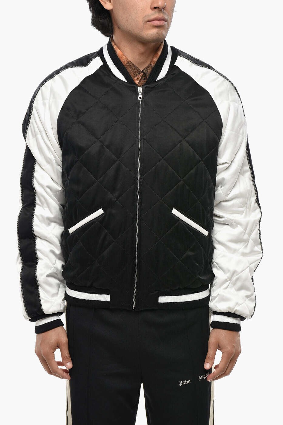 パーム エンジェルス PALM ANGELS ジャケット メンズ ブラック Jackets PMEA110G22FAB0021001 関税 送料無料 dk｜BRANDSHOP「il Tesoro」
