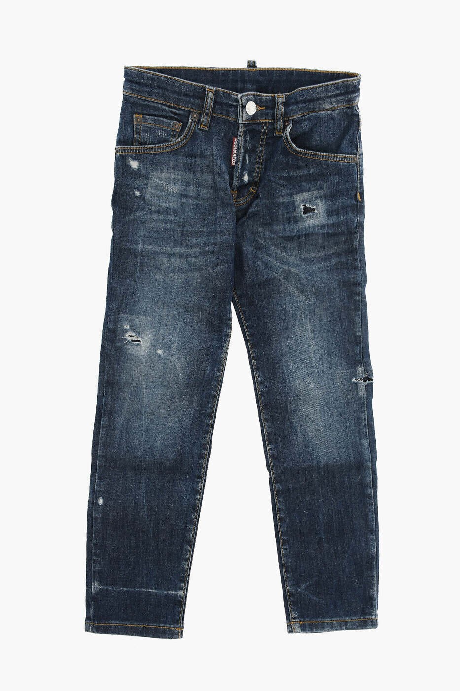 ディースクエアード DSQUARED2 レギュラーフィットジーンズ デニム ボーイズ ブルー Regular fit jeans DQ0731 D0A9H DQ01 関税 送料無料 dk｜BRANDSHOP「il Tesoro」