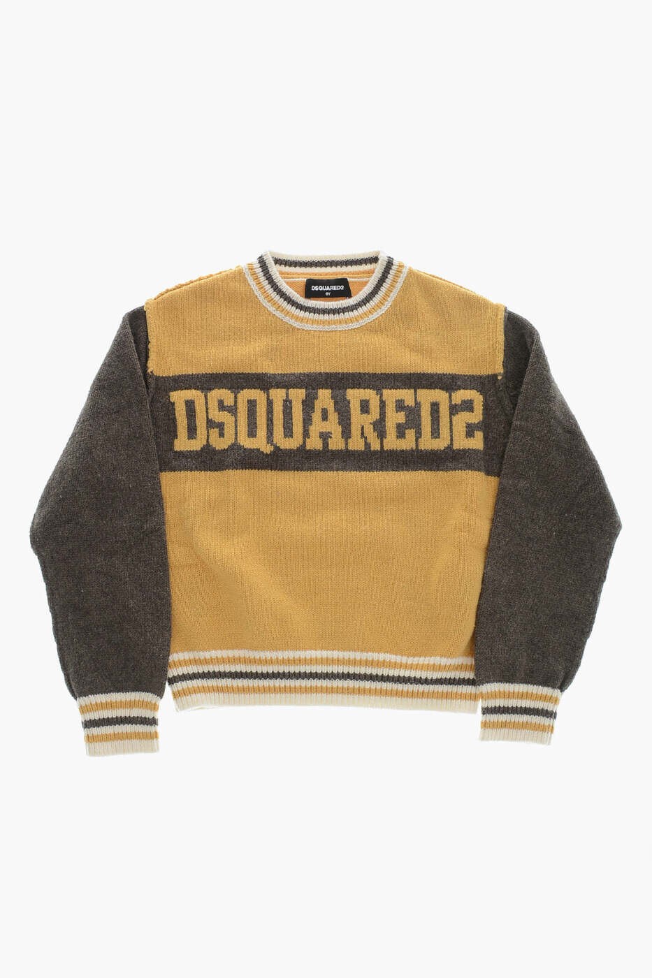 ディースクエアード DSQUARED2 クルーネックジャンパー ニットウェア ボーイズ イエロー Crew neck jumpers DQ2452 D0A9R DQ201 関税 送料無料 dk|BRANDSHOP「il Tesoro」